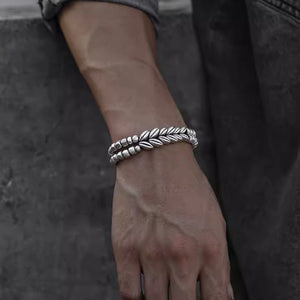 Pulsera de plata pura S999 para hombre