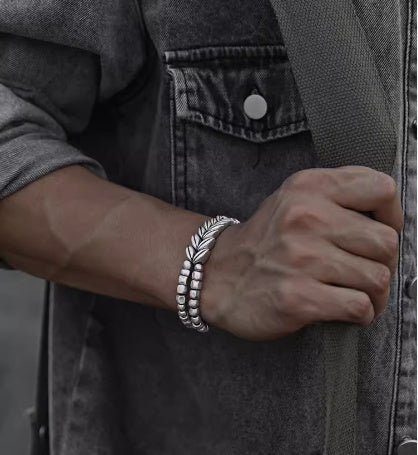 Pulsera de plata pura S999 para hombre