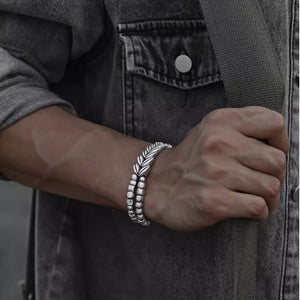 Pulsera de plata pura S999 para hombre