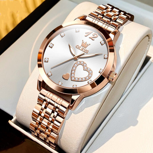 Reloj de cuarzo para mujer con circonitas