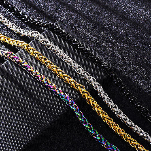 Collar trenzado de acero inoxidable