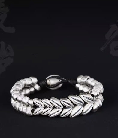 Pulsera de plata pura S999 para hombre