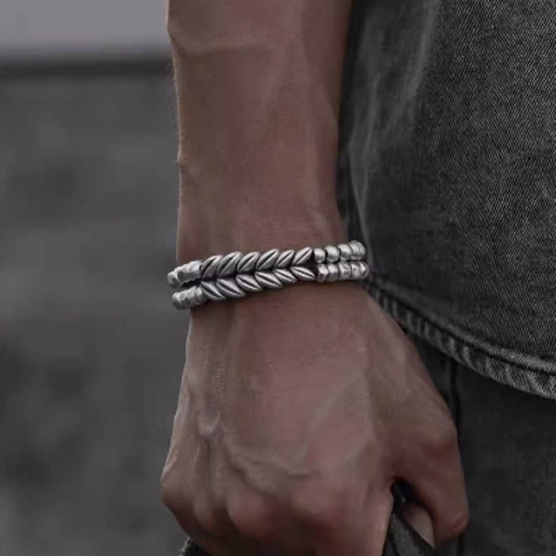 Pulsera de plata pura S999 para hombre